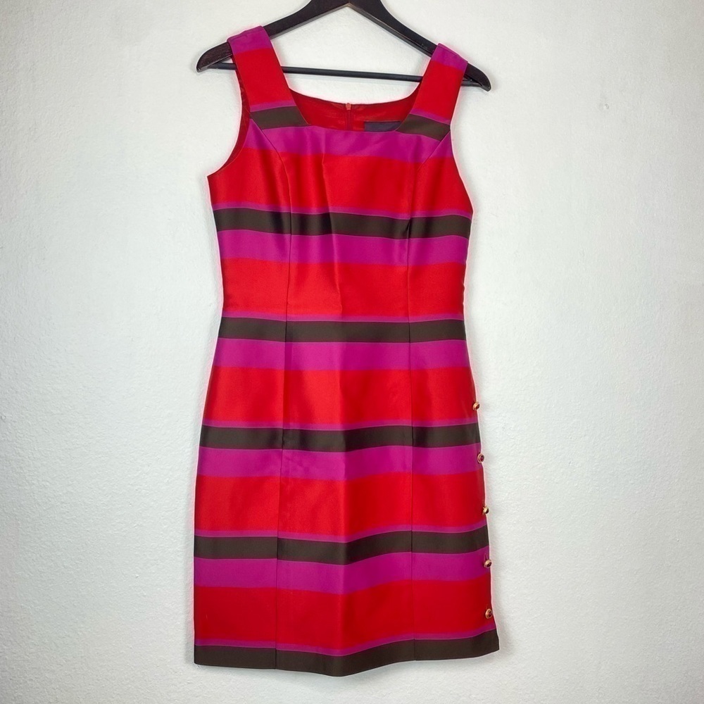 Cynthia Rowley Multi Color Block Striped Shift Sa… - image 1
